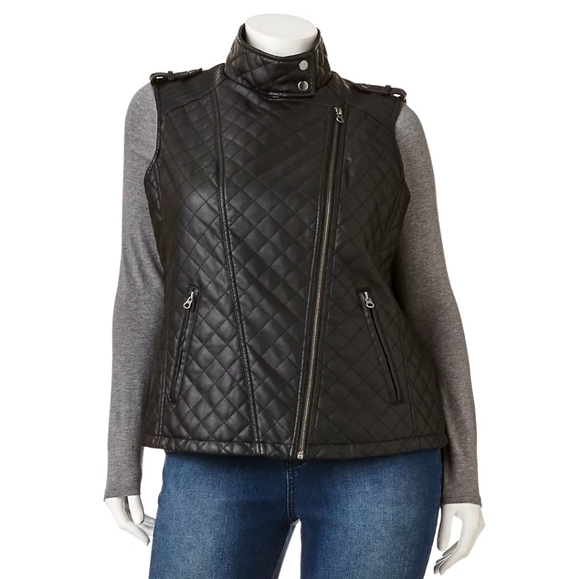 Apt. 9 Jackets & Blazers - Apt 9 Moto Vest Size 3x